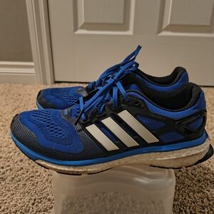 Adidas Energy Boost Black and Blue Running Shoes